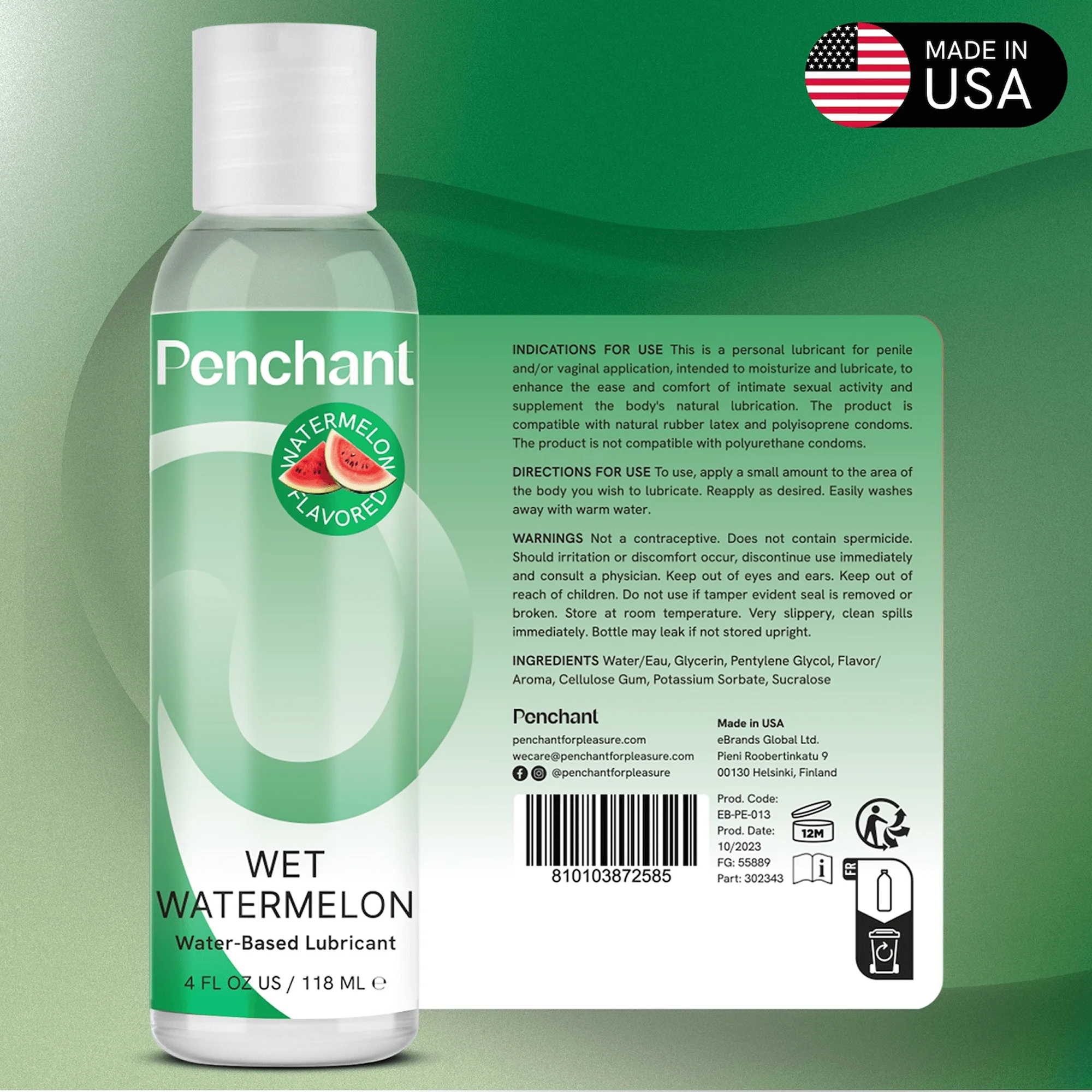 Watermelon Lube - Juicy Sensation Personal Lubricant - (4oz) - Image 7